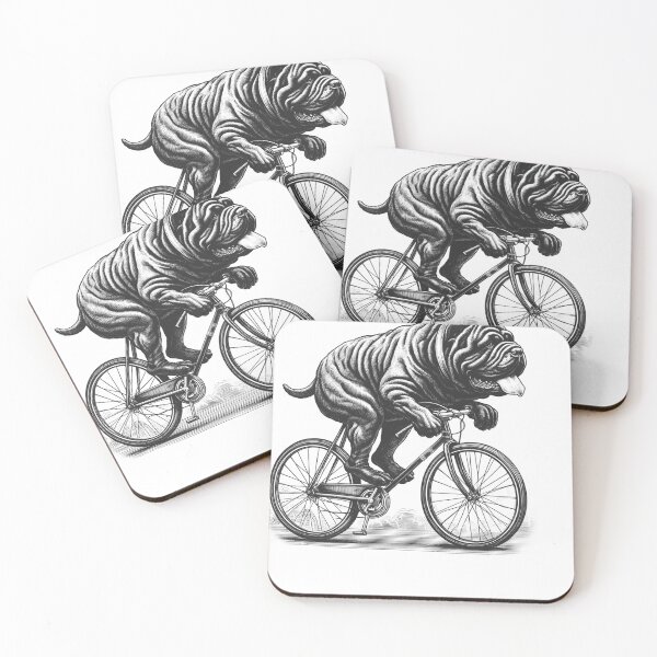 Item preview, Neapolitan Mastiff Riding Bike designed and sold by Kimberley King Art  King Art.