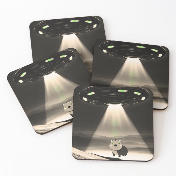 Item preview, Capybara Alien Landing designed and sold by DesignEverykind.
