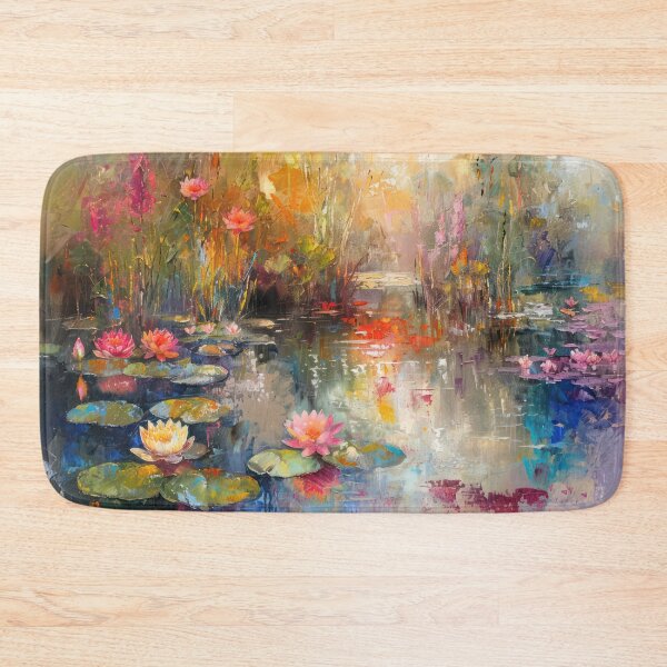 Item preview, Sunset Glow on the Lotus Pond designed and sold by NeoNebulaArt.