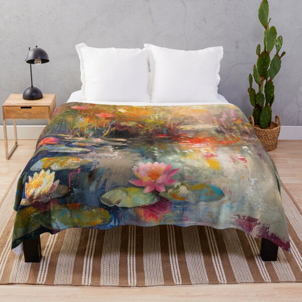 Item preview, Sunset Glow on the Lotus Pond designed and sold by NeoNebulaArt.