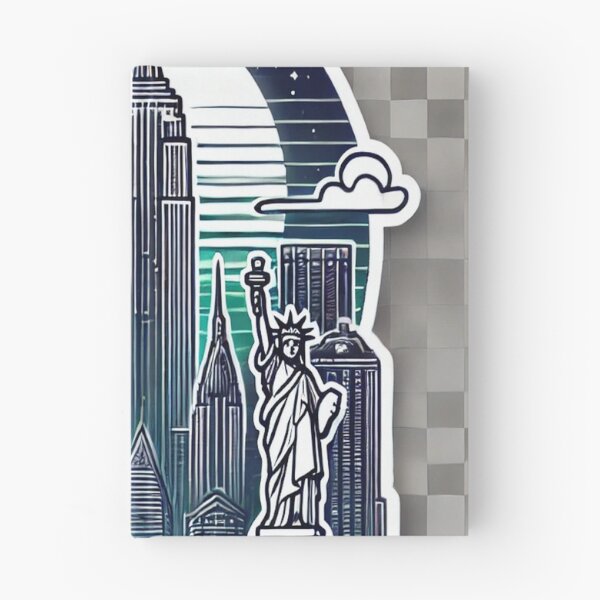 Item preview, New York City Skyline Sticker | NYC Landmark Art | Modern Urban Design designed and sold by AkilaCreations .