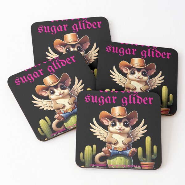 Item preview, Funny Cute Cowboy Sugar Glider designed and sold by PixelStoneDesign .
