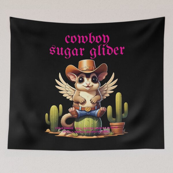 Item preview, Funny Cute Cowboy Sugar Glider designed and sold by PixelStoneDesign .