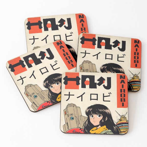 Item preview, Nairobi Africa Retro Anime Girl 80s Vintage Travel designed and sold by Retro-Anime9.