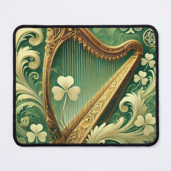 Item preview, Majestic Celtic Harp & Shamrock Pattern designed and sold by Baharaby.