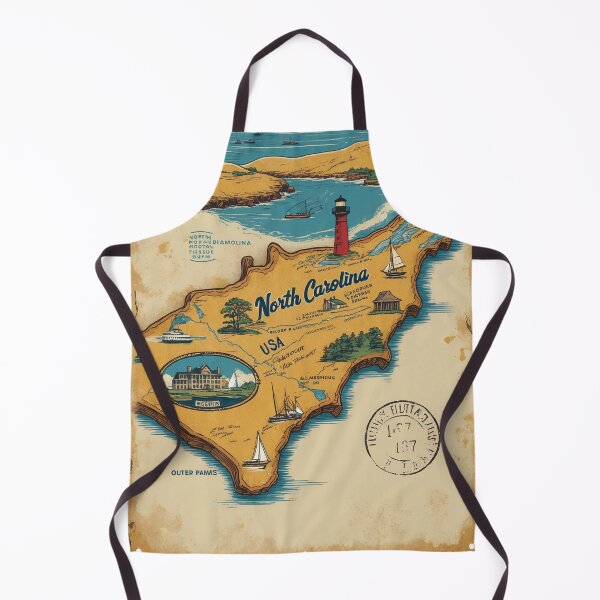 Item preview, North Carolina USA Vintage Travel Retro Postcard Design designed and sold by TravelPostcardGems.
