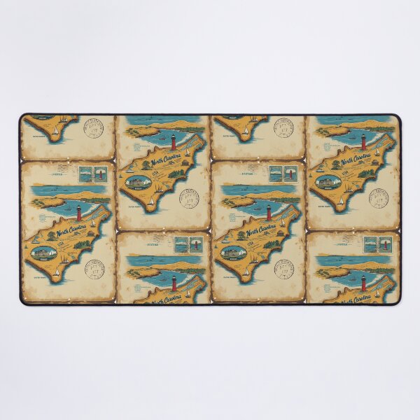 Item preview, North Carolina USA Vintage Travel Retro Postcard Design designed and sold by TravelPostcardGems.