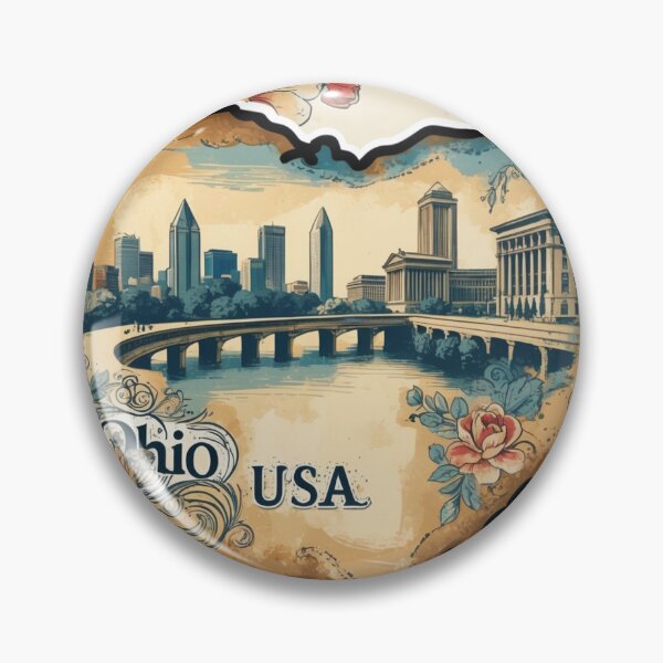 Item preview, Ohio USA Vintage Travel Retro Postcard Design designed and sold by TravelPostcardGems.