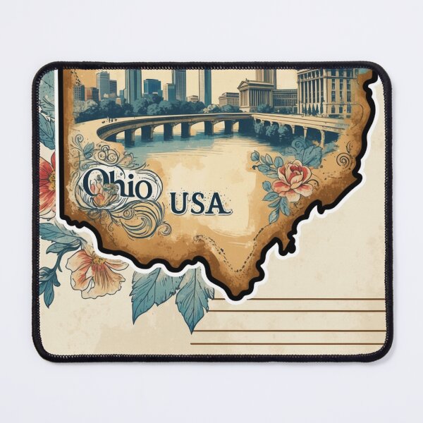 Item preview, Ohio USA Vintage Travel Retro Postcard Design designed and sold by TravelPostcardGems.