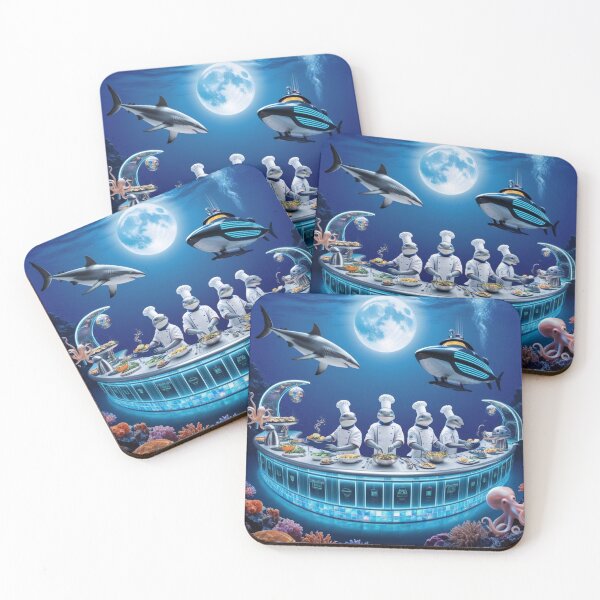 Item preview, Underwater Feast Moonlit Scene With Chefs designed and sold by Dream Output .
