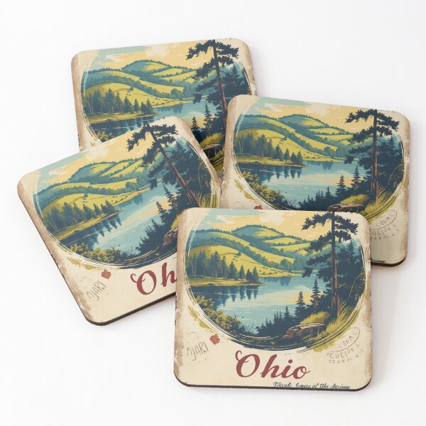 Item preview, Ohio USA Vintage Travel Retro Postcard Design designed and sold by TravelPostcardGems.
