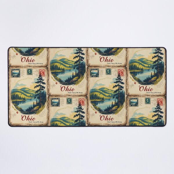 Item preview, Ohio USA Vintage Travel Retro Postcard Design designed and sold by TravelPostcardGems.