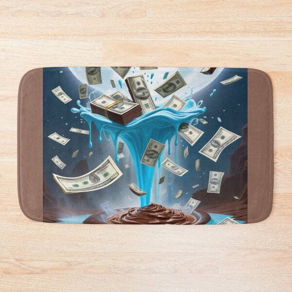Item preview, Paper Money Floating In Light Blue Liquid With Bright Full Moon designed and sold by Melantari Vizuns.