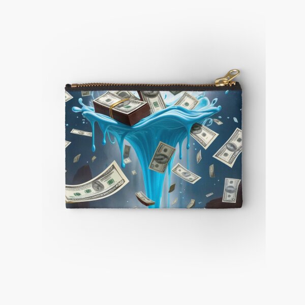 Item preview, Paper Money Floating In Light Blue Liquid With Bright Full Moon designed and sold by Melantari Vizuns.