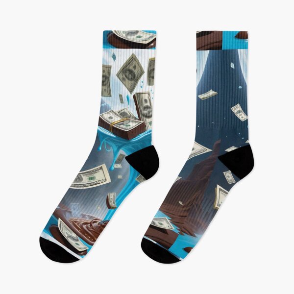 Item preview, Paper Money Floating In Light Blue Liquid With Bright Full Moon designed and sold by Melantari Vizuns.