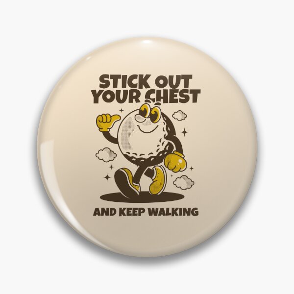 Item preview, Walking Golf ball character. Stick your chest and keep walking designed and sold by adipra.