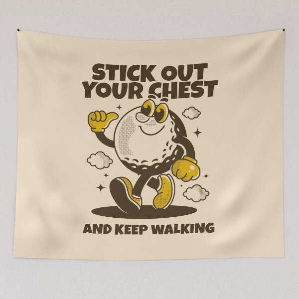 Item preview, Walking Golf ball character. Stick your chest and keep walking designed and sold by adipra.