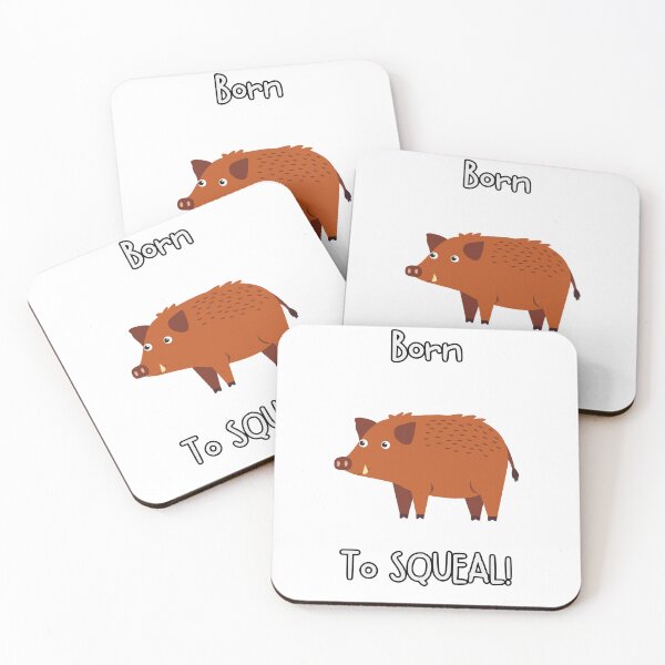 Item preview, Born To Squeal! Kawaii Cute Animals Fluffy Piglet T Shirt designed and sold by LaughingFits.