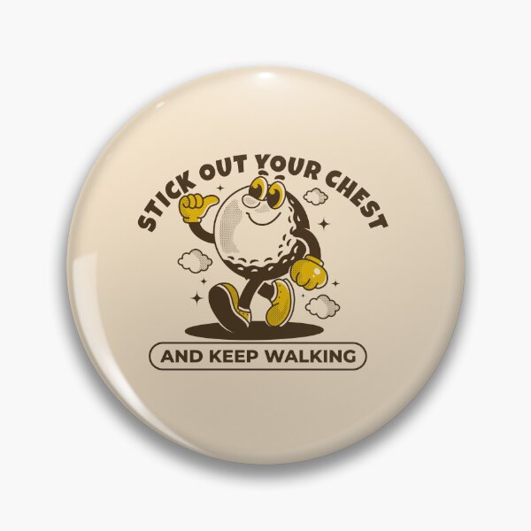 Item preview, Walking Golf ball character. Stick your chest and keep walking designed and sold by adipra.