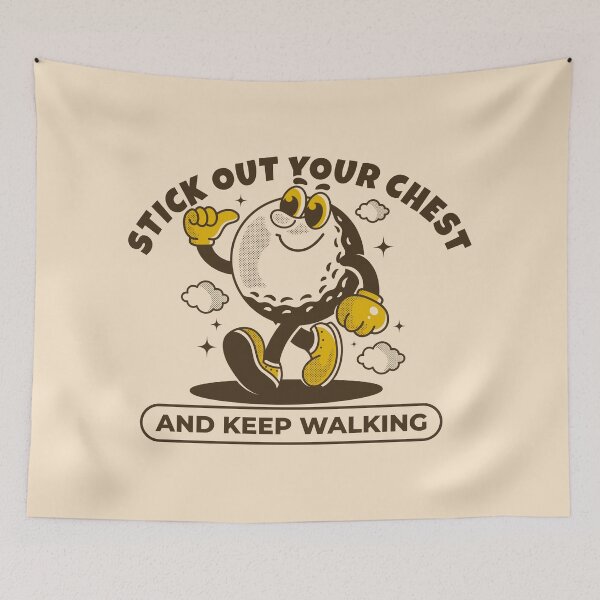 Item preview, Walking Golf ball character. Stick your chest and keep walking designed and sold by adipra.