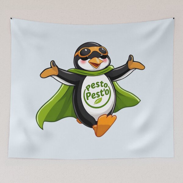 Item preview, Pesto Penguin Flying Into Your Arms designed and sold by Dakson Design - Fantasy Art.