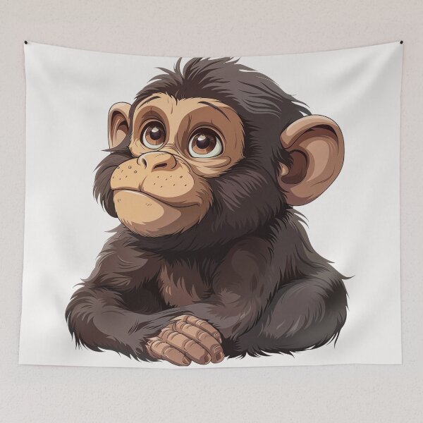 Item preview, Cute cartoon orangutans designed and sold by Stickermagician.