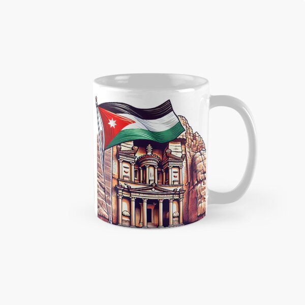 Artikelvorschau, Petra mit jordanischer Flagge entworfen und verkauft von AL-WADI.