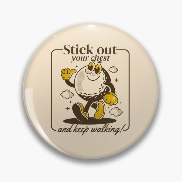 Item preview, Walking Golf ball character. Stick your chest and keep walking designed and sold by adipra.