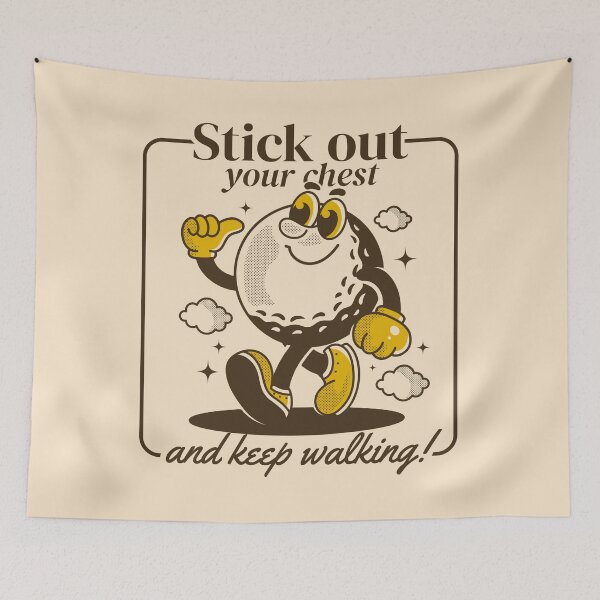 Item preview, Walking Golf ball character. Stick your chest and keep walking designed and sold by adipra.