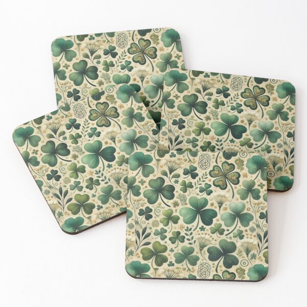 Item preview, Whimsical Shamrock Harmony – Seamless Irish Pattern designed and sold by Baharaby.