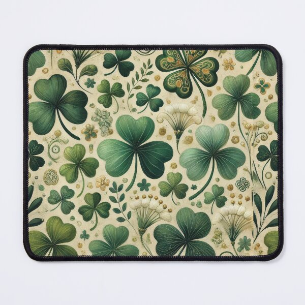 Item preview, Whimsical Shamrock Harmony – Seamless Irish Pattern designed and sold by Baharaby.