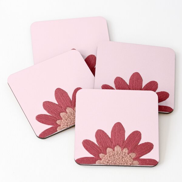 Item preview, Embroidery pink flower  designed and sold by threadofgoldco.