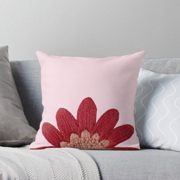 Item preview, Embroidery pink flower designed and sold by threadofgoldco.