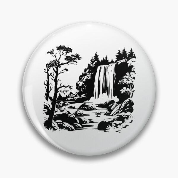 Item preview, Falling Spring Falls Virginia Waterfall Cascade Scenic Waterway designed and sold by inkoutninja.