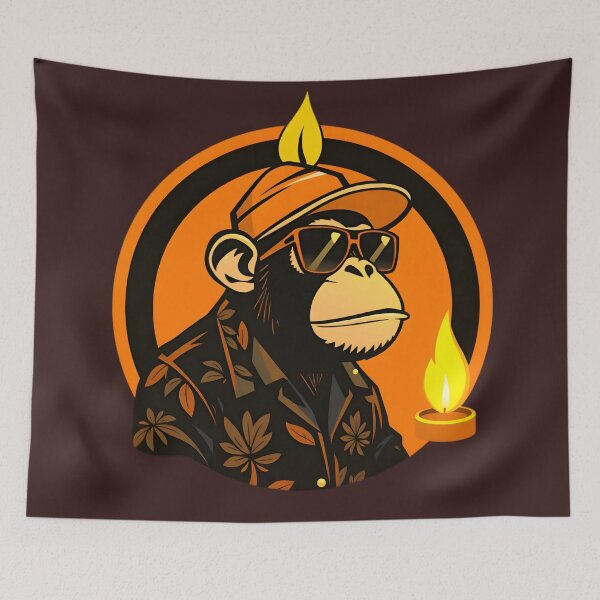 Item preview, Cool Monkey on fire designed and sold by Art is my Voice .