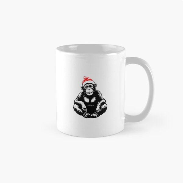 Item preview, Festive Chimpanzee in Santa Hat designed and sold by JollyCritters.