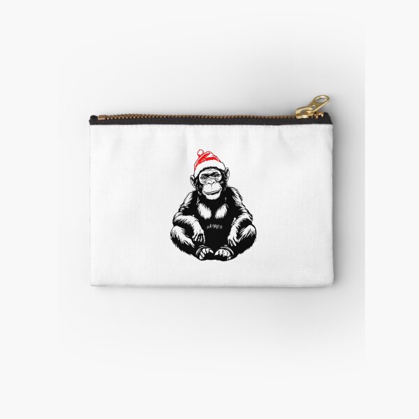 Item preview, Festive Chimpanzee in Santa Hat designed and sold by JollyCritters.