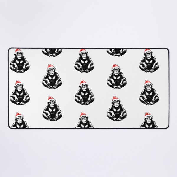 Item preview, Festive Chimpanzee in Santa Hat designed and sold by JollyCritters.