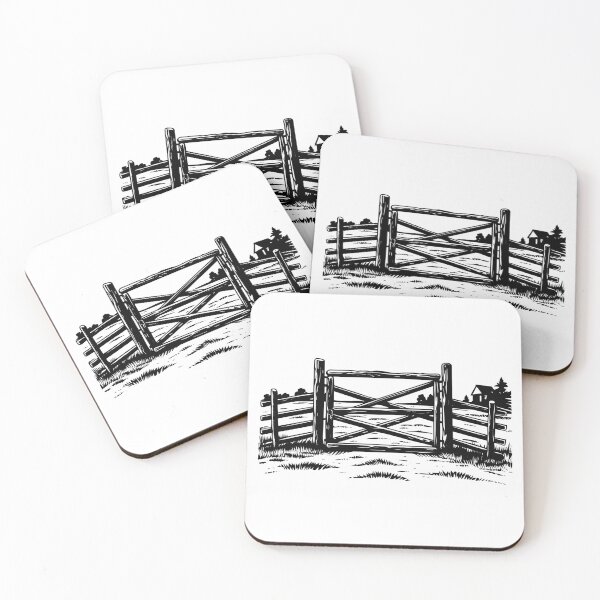 Item preview, Farm Gate Entrance Ranch Barrier Fence Rural Boundary designed and sold by inkoutninja.
