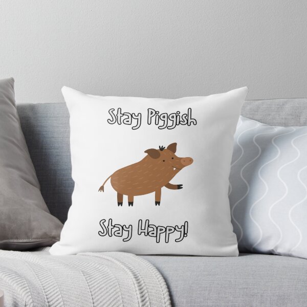 Item preview, Stay Piggish Stay Happy! Kawaii Cute Animals Fluffy Piglet T Shirt designed and sold by LaughingFits.