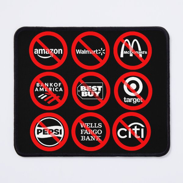 Item preview, Support Diversity, DEI Sticker : No Amazon, No Walmart, No McDonald‘s, No Citi, No Wells Fargo, No Pepsi, No BOA, No BestBuy, No Target designed and sold by HHQRHH.