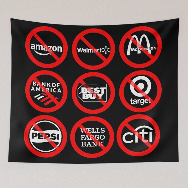 Item preview, Support Diversity, DEI Sticker : No Amazon, No Walmart, No McDonald‘s, No Citi, No Wells Fargo, No Pepsi, No BOA, No BestBuy, No Target designed and sold by HHQRHH.