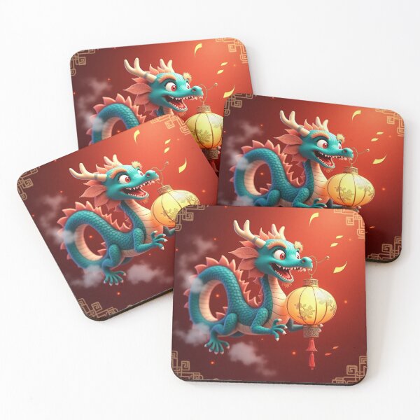 Aperçu de l'œuvre Le dragon porte-bonheur – Art festif oriental créée et vendue par sunsnug.