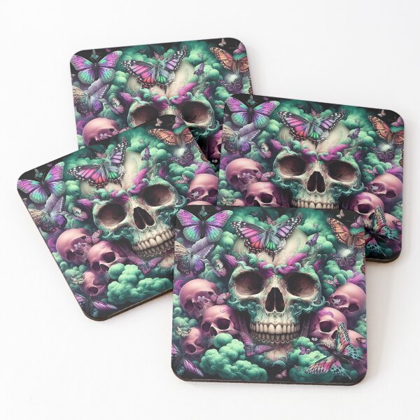 Item preview, A Human Skull Amongst Butterflies designed and sold by Intriguing Designs.