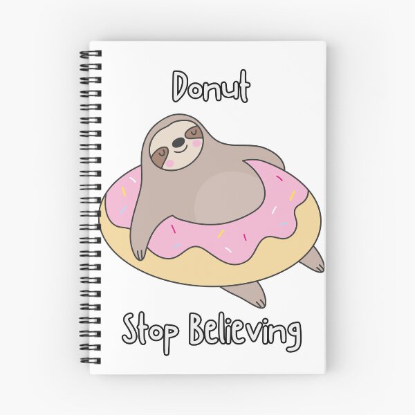 Item preview, Donut Stop Believing Angry Chef Sloth Kawaii Food Animal T-Shirt designed and sold by LaughingFits.