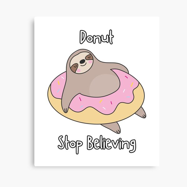 Item preview, Donut Stop Believing Angry Chef Sloth Kawaii Food Animal T-Shirt designed and sold by LaughingFits.