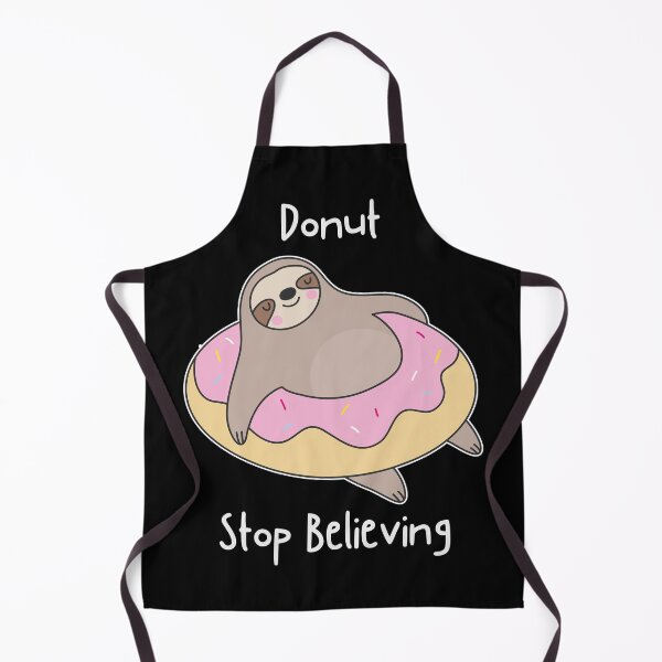 Item preview, Donut Stop Believing Angry Chef Sloth Kawaii Food Animal T-Shirt designed and sold by LaughingFits.