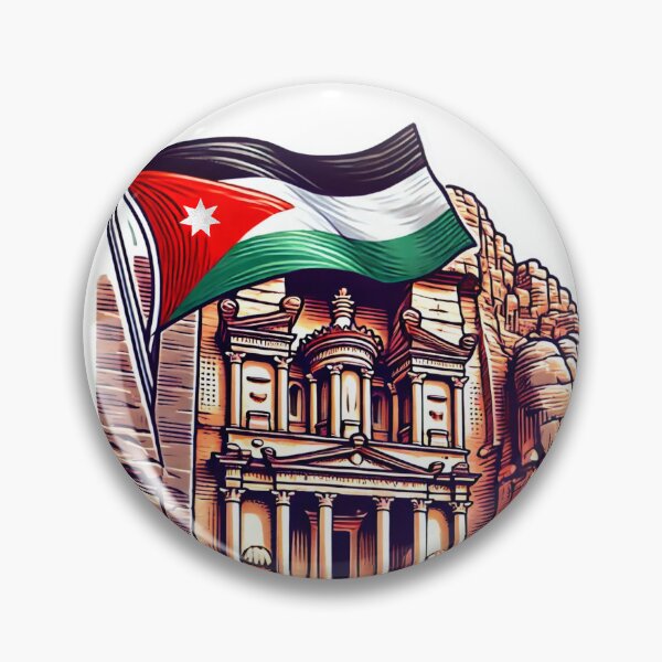 Artikelvorschau, Petra mit jordanischer Flagge entworfen und verkauft von AL-WADI.