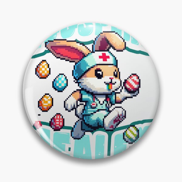 Item preview, Eggspert Healer Pixel Art Healthcare Bunny designed and sold by Bliss Find And Design.