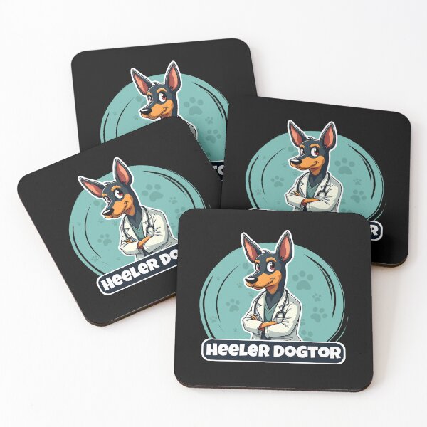Aperçu de l'œuvre Lancashire Heeler Dogtor Autocollant drôle pour les amateurs de Heeler créée et vendue par SaavedraDesign.